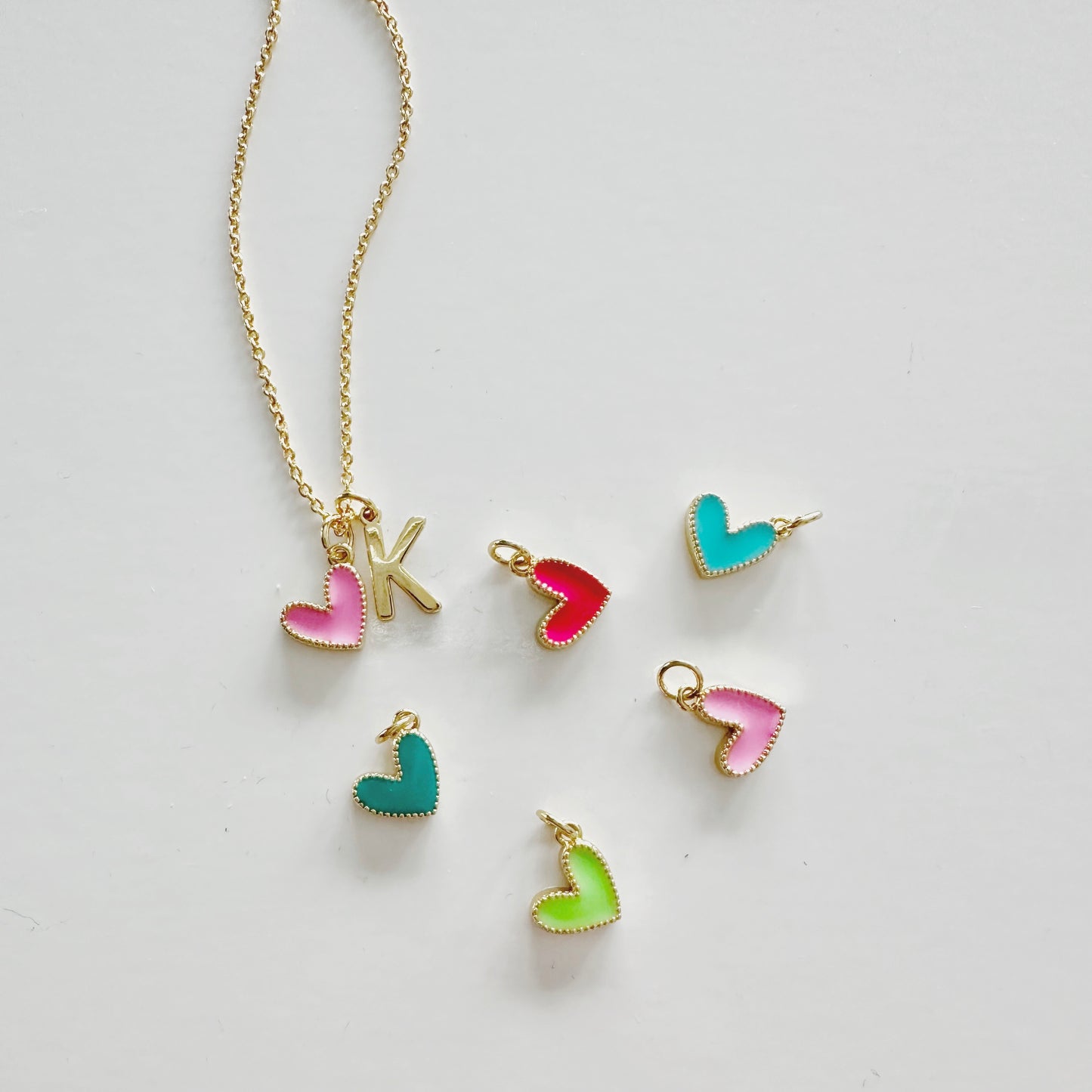 Charm Bar Initial & Charms Necklace