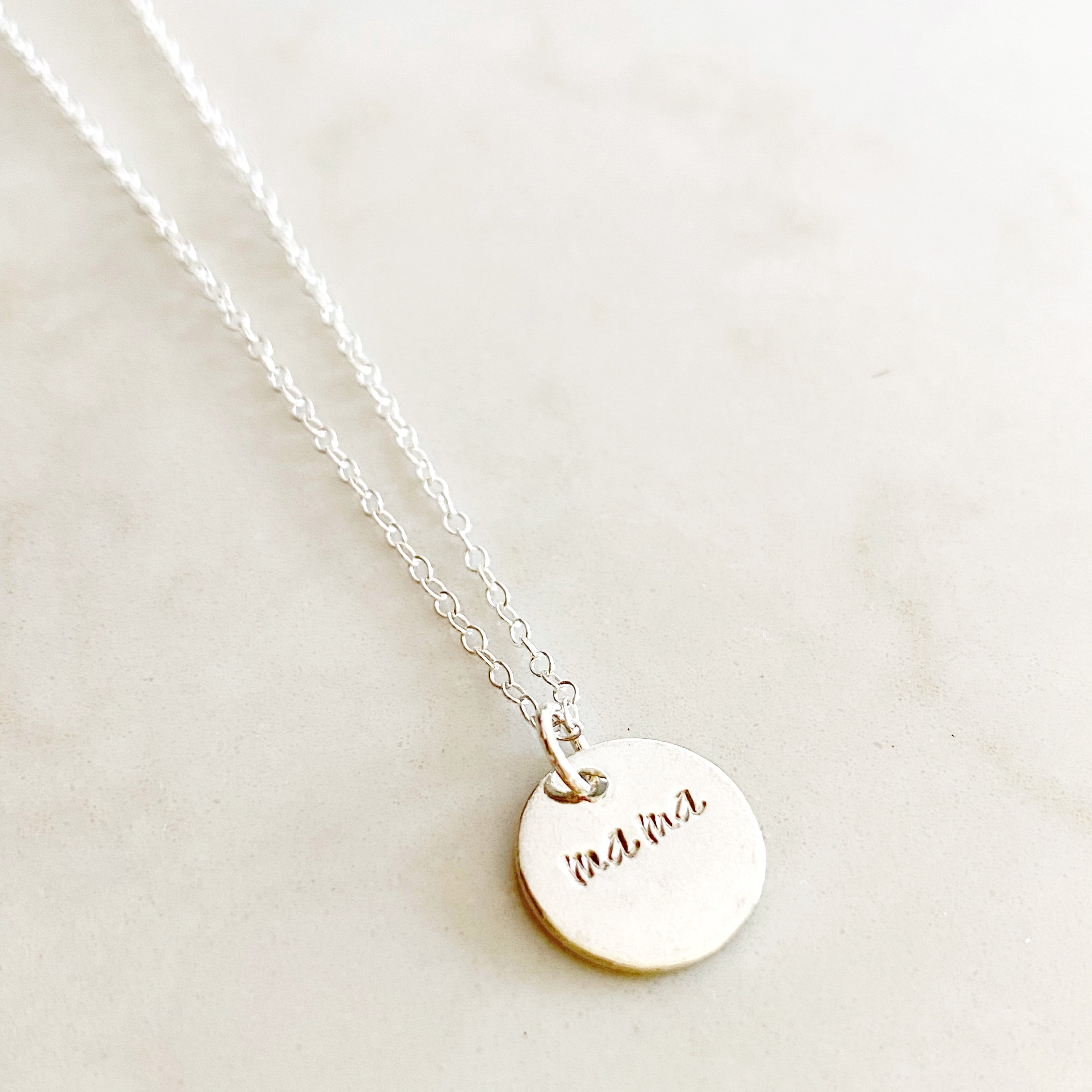 Mama deals disc necklace